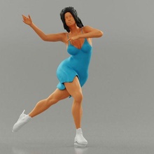 ghiaccio pattinando ragazza vestito 3d Stampa modello 3d print model - Mito3D