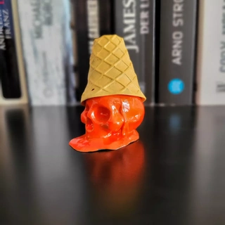 ice skull icecream cone sweet decoration art 3d print model - Mito3D