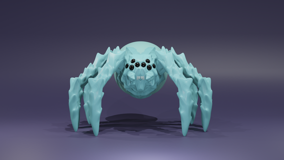hielo araña 001a miniatura d rpg fantasía sci fi 3d print model - Mito3D