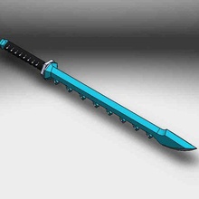 hielo espada osar 3d juego escamas escala juguetes apuntalar espadadadentada osar3d Moda diseño 3d print model - Mito3D