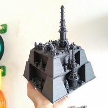 torre de gelo carvão fortaleza arquitetura cidade futurista generativo aleatória 3d print model - Mito3D