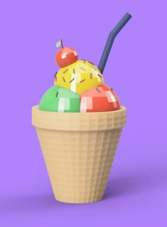 helado Arte hielo escuela politécnica comida 3d print model - Mito3D