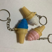 dondurma anahtarlık renkler oyuncak Sanat eğlence 3d print model - Mito3D