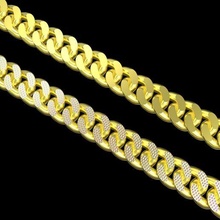 buzlu Küba bağlantı Zincir 3d model baskı takı altın kolyeler kolye modeller zincir bilezik yazdırılabilir 3d print model - Mito3D