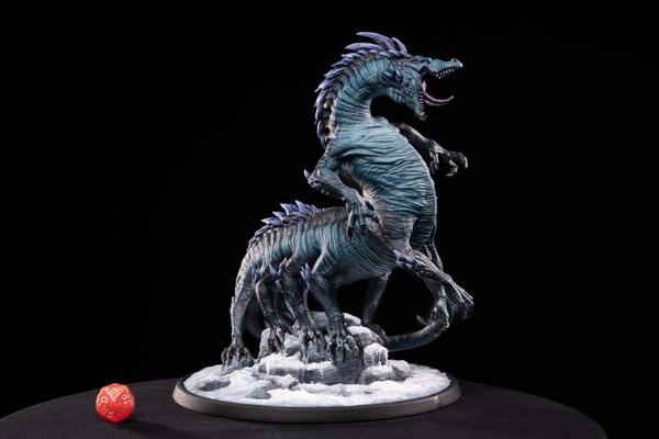 icefrost lindwyrm reign of coldheart 3d printed miniatures tabletop d&d stl wargaming rpg game dnd dragon miniature figure figurine mini statue lord print red water 3d print model - Mito3D