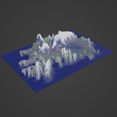 iceland map geographical terrain world earth city town topography cartography mountain island landscape satellite atlas nation country global 3d print model - Mito3D