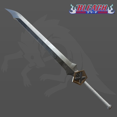 ichigo completo espada alvejante 3d modelo cosplay suporte anime bancos stl lâmina manga 3d print model - Mito3D
