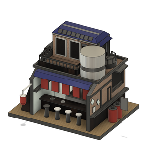 ichiraku ramen boutique restaurant Japon modèle bâtiments diorama 3d print model - Mito3D