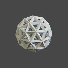 ico sphère décoration décorer faible poly math jouet 3d print model - Mito3D