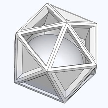 icoflowerpot home flower pot icosahedron geometry 3d print model - Mito3D