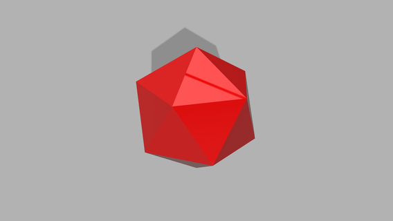 icosahedron çokyüzlü 3d print model - Mito3D
