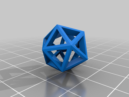 icosahedron customized math art art math science  3d print model - Mito3D