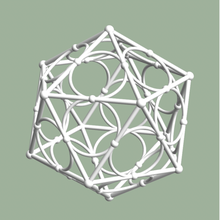 icosaedro midcircles a arte dansmath geometria matemática poliedro poliedros pirâmide da mathart 3d print model - Mito3D