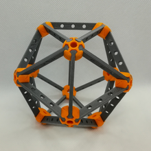icosahedron model pedagogically stretched art geometry pedagogy platonic math 3d print model - Mito3D