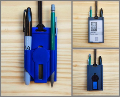 badge rsa jeton stylo titulaire soutien vpn cordon crayon marqueur Sharpie organisateur multiplier 3d print model - Mito3D