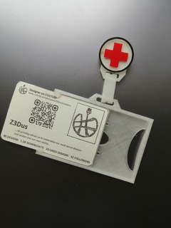 id card case - cross Jewelry badge hospital doctor nurse nametag medical students 3d print model - Mito3D
