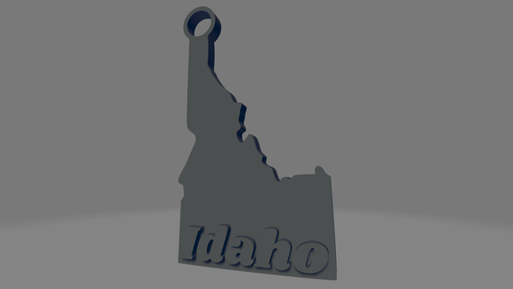Idaho porte clés Etats Unis Amérique uni États Etat souvenir américain boise méridien recevoir 3d print model - Mito3D