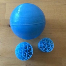 identical screwball freecad container sphere organization 3d print model - Mito3D