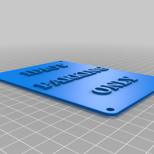 salak sadece işareti otopark sanat işaret işaretleri logolar 3d print model - Mito3D