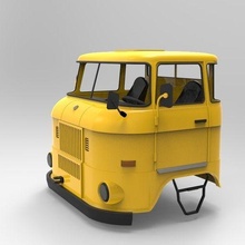 ifa w50 cabin truck chassis game rc model engine motor body seat wheel steering 3d print model - Mito3D