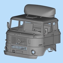 w50 uzun taksi 3d Yazdır model oyun ifaw50 kamyon kabini yazdırılabilir vücut rc hobi arabalar Oto otomotiv 3dmodel baskı arabası Tamiya basılı 3d print model - Mito3D