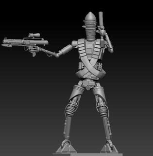 ig 11 ig11 ig-11 droid robot mandalorian star wars figure 3d print model - Mito3D