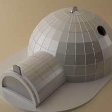 igloo shaped alcôve 3d print model - Mito3D