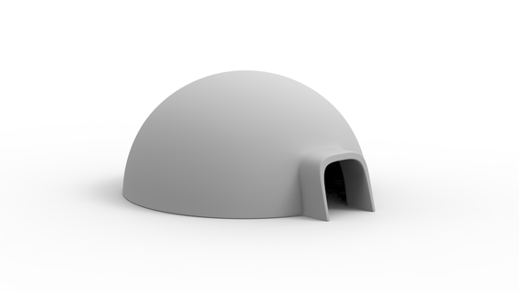 iglú hogar casa hámster roedor nido abrigo animal pequeña jaula ratón cama 3d print model - Mito3D