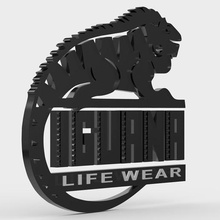 iguana logo fashion boutique brand clothing design model shop store character emblem style models symbol luxury accessories moda stylish trend logotipe logotype print printable 3d print model - Mito3D