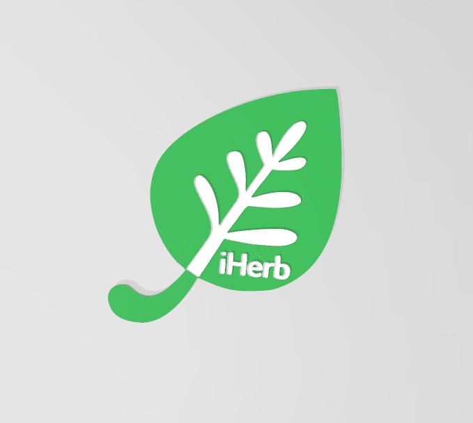 iherb logo vegan food health shop vegatables fruits 3D print model - Mito3D