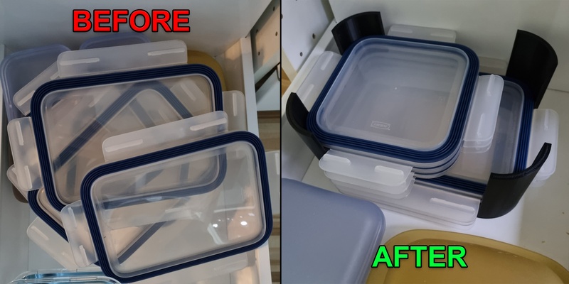 ikea 365+ square lid cover storage kitchen ikea365 365 ikealid kitchenorganizer system ikeahack 3d print model - Mito3D