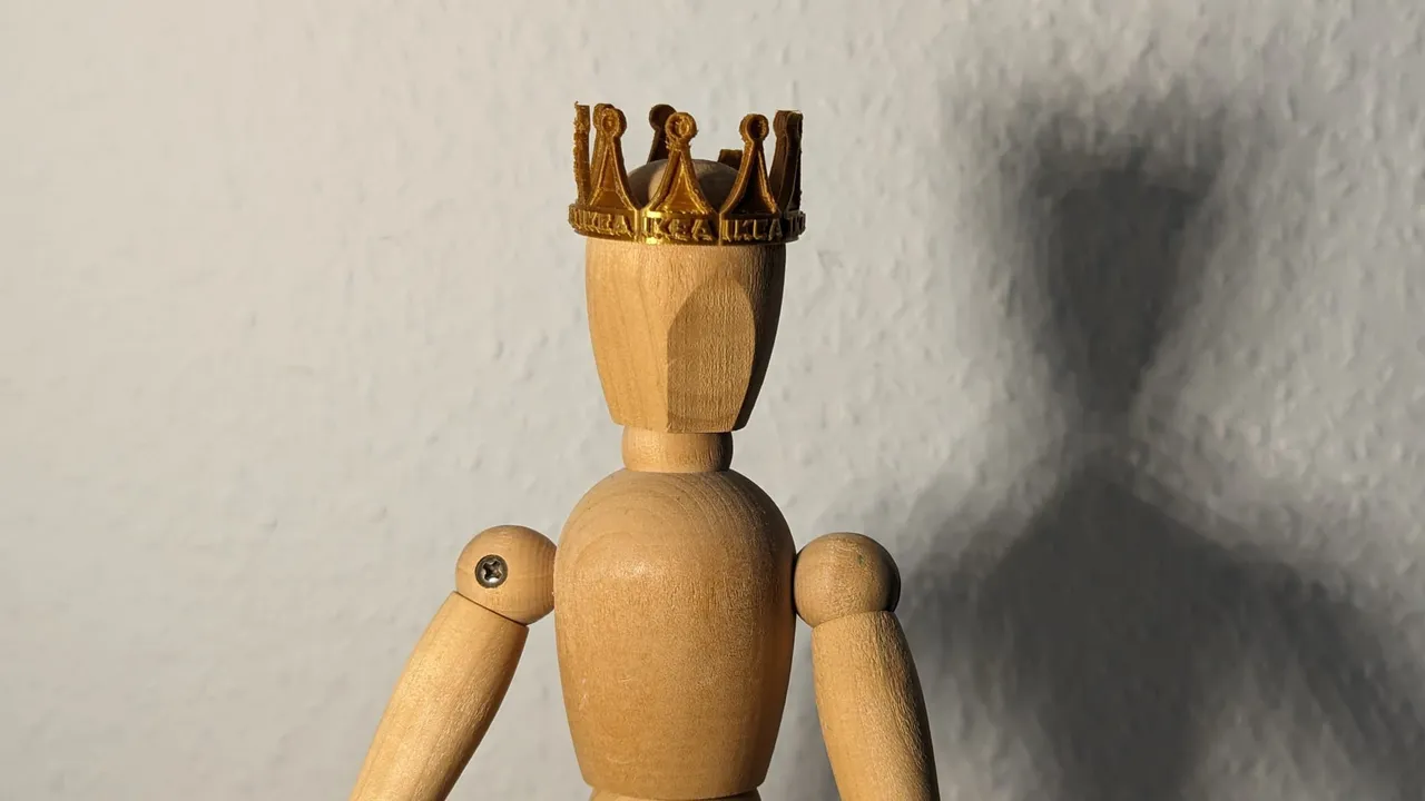 ikea coroa retratar Coroa ouro 3D print model - Mito3D
