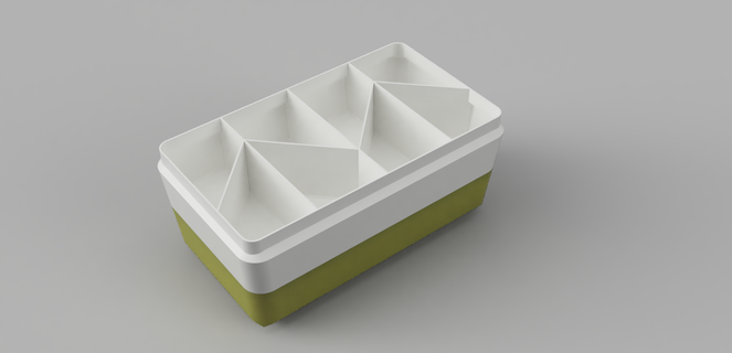 ikea sorriso largo divisor inserções recipientes caixa organização armazenamento 3d print model - Mito3D