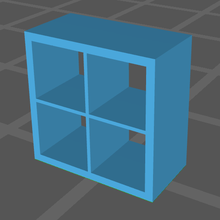 ikea kallax shelves1 6 1 16 87 escala arquitectura librero estante 3d print model - Mito3D