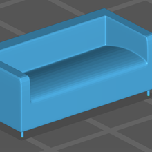 ikea acantilado 2 asiento sofá 1 6 16 87 escala arquitectura kallax casa muñecas 3d print model - Mito3D