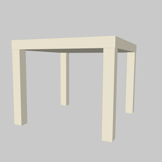 ikea lack table dollhouse furniture doll play children stl pla resin 3d print model - Mito3D