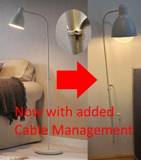 Ikea lersta Lampe Mauer montieren Kabel Management Ersatz Teile 3d print model - Mito3D
