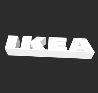 Ikea logo supporter signe symbole 3d print model - Mito3D