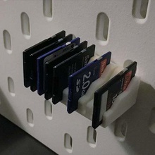 ikea skadis - sd microsd card holder casa ikeahack hack pegboard peg scheda organizzazione 3d print model - Mito3D
