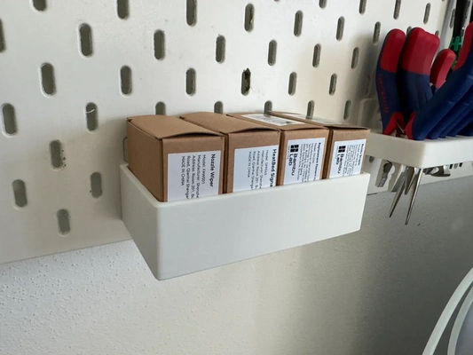 ikea skadis bambu laboratorio ricambi scatola t clips mini utensili bambolotto 3d print model - Mito3D