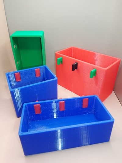 ikea skadis box tray removable hooks ferry organizer storage support 3d print model - Mito3D
