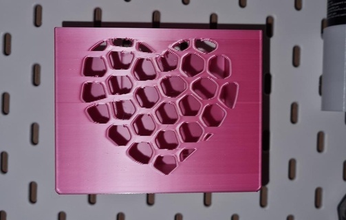 ikea skadis heart pegboard tray cr6-se creality hearts box tools tool holder veronoi containers 3d print model - Mito3D