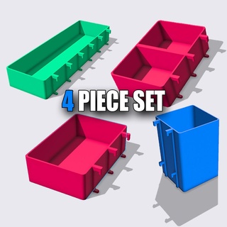 ikea skadis pannello forato scatole impostato 4 pezzo 07 utensili organizzatore tavola scatola casa design utile 3d print model - Mito3D