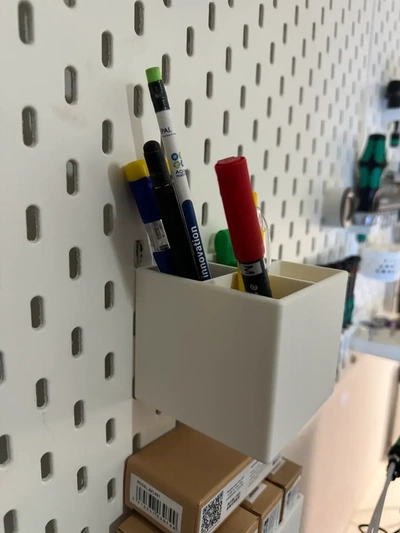 ikea skadis lápis suporte t clips ferramentas 3d print model - Mito3D