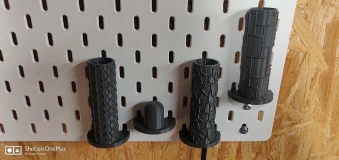 Ikea Skadis Textur Walzen Halter Unterstützung Walze Werkzeug Inhaber Boxen 3d print model - Mito3D