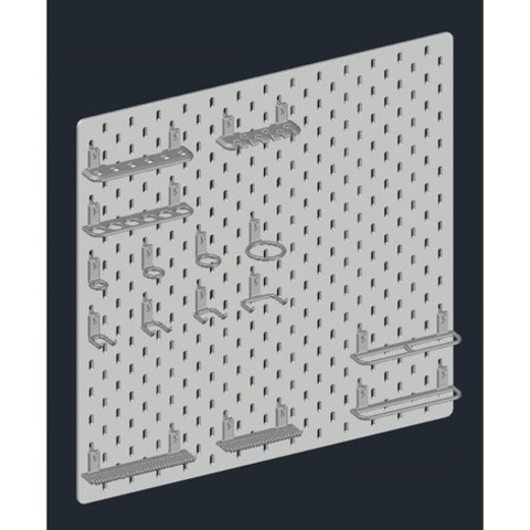 ikea skadis universal juego de ganchos casa breadboard el cable csd salzburgo archivo la horquilla titular hack pegboard wera 3D print model - Mito3D