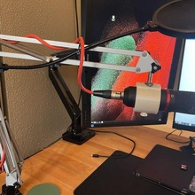 Ikea tertial Lampe umgewandelt Mikrofon Arm Gadget montieren Audio 3d print model - Mito3D