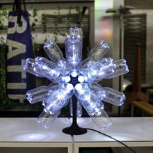 ikosaeder Weihnachten Stern Lampe Kunststoff-Flaschen gadget pet g9 recycling upcycling 3d print model - Mito3D