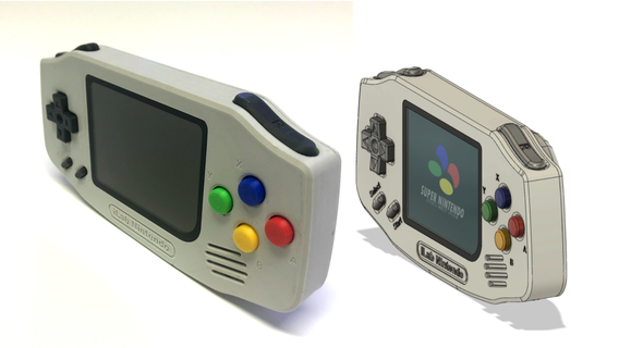 ilab Game Boy fortgeschritten Himbeerpi Null Projekt DIY voraus gpio Nintendo Himbeere pi Fall Mantel Super Mario Werkzeuge Macher 3d print model - Mito3D