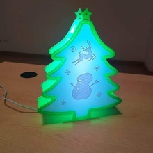 beleuchtet Weihnachten Baum Bluetooth Tanne Nacht Licht Lampe 3d print model - Mito3D